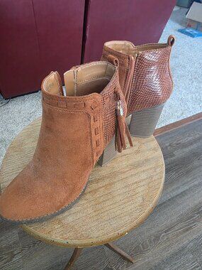 Tan booties